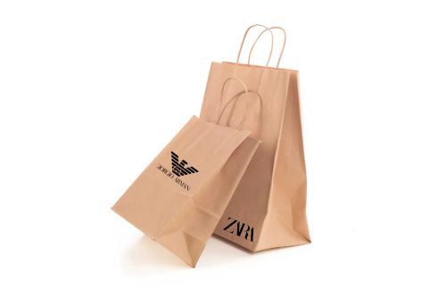 Shopper Kraft Riciclata Avana Stampa Digitale