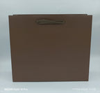 Shopper Lux con Manico in Fettuccia di Cotone Marrone