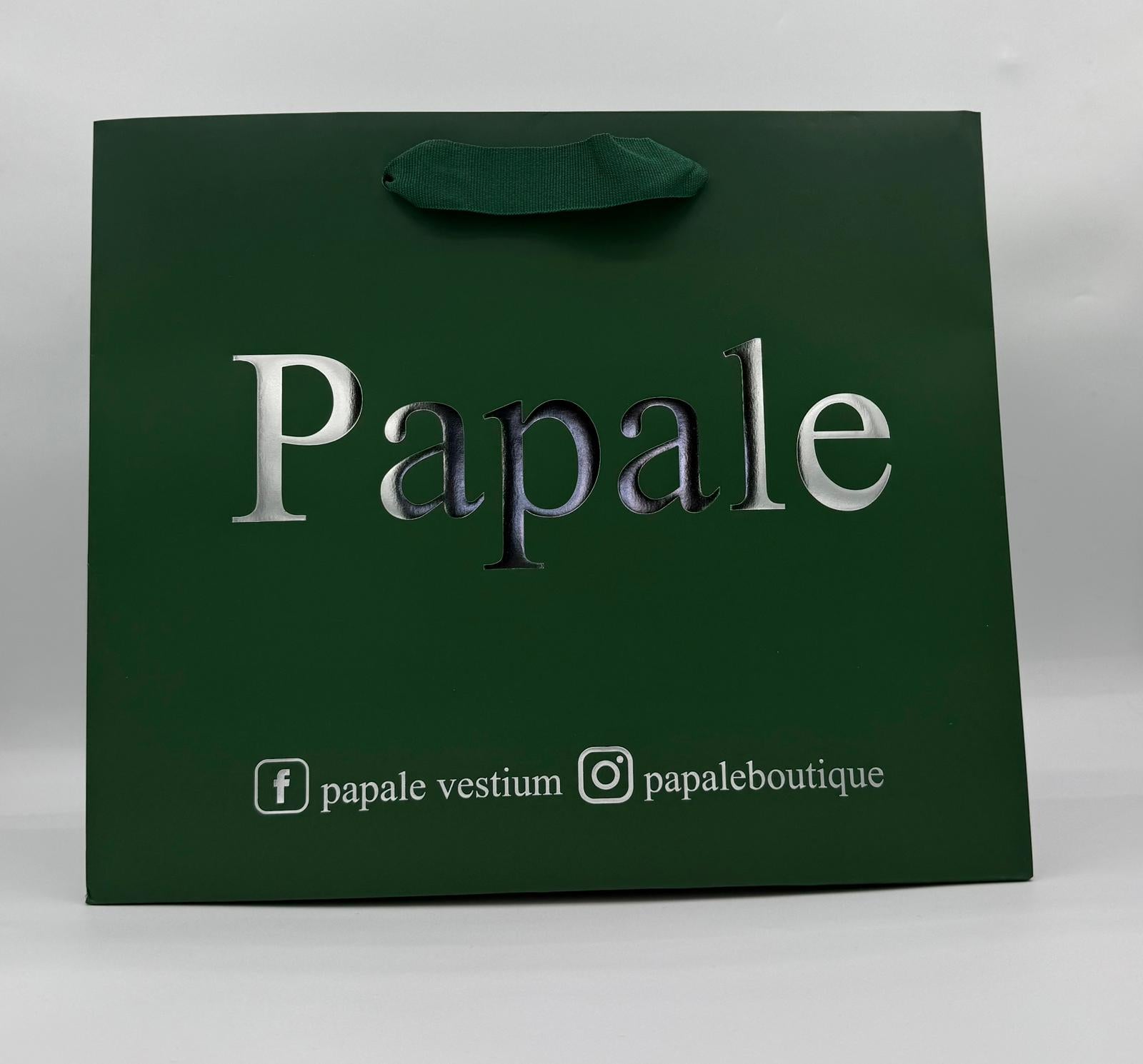 Shopper Lux con Manico in Fettuccia di Cotone Verde