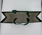 Shopper Lux con Manico in Fettuccia di Cotone Verde