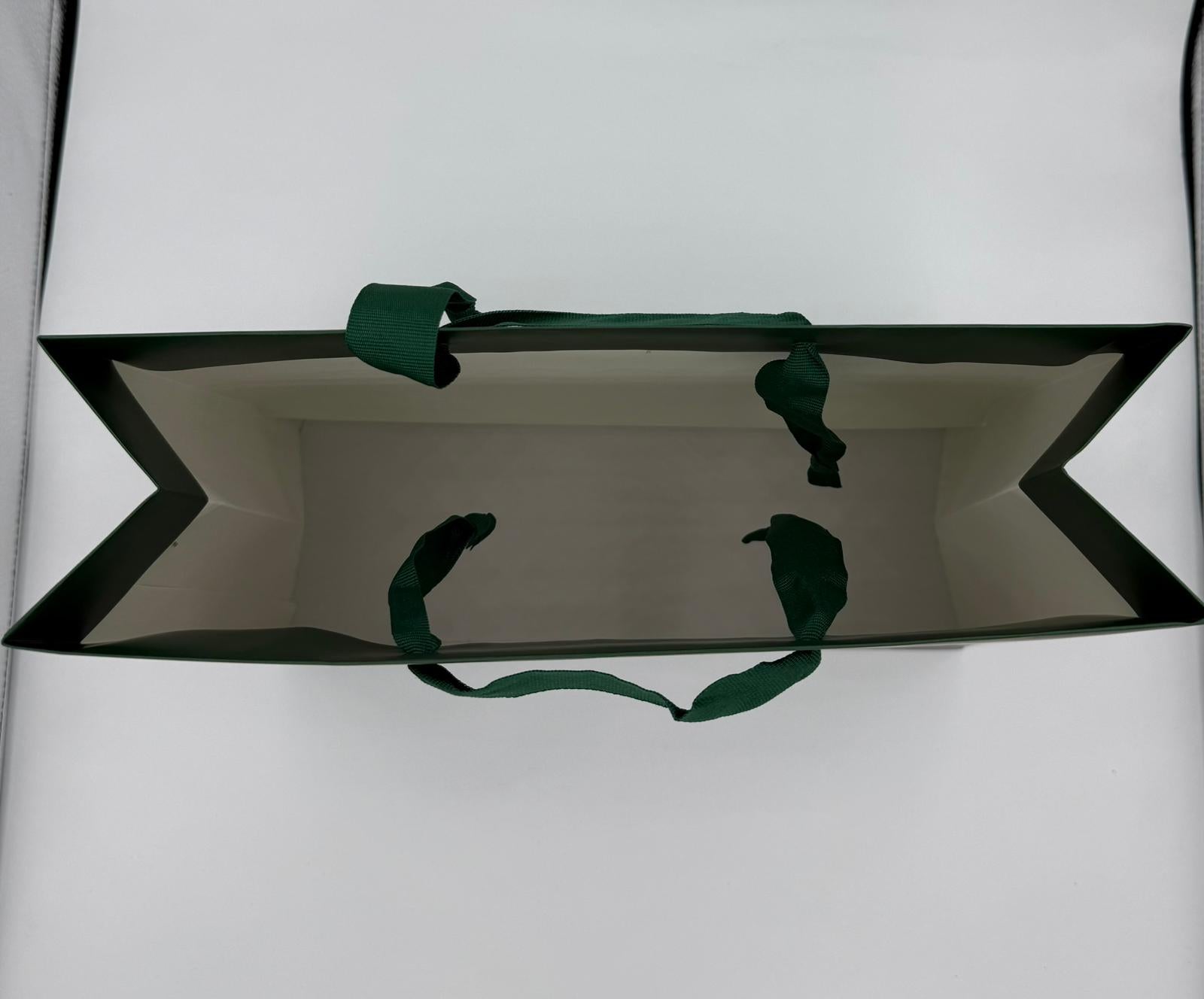 Shopper Lux con Manico in Fettuccia di Cotone Verde