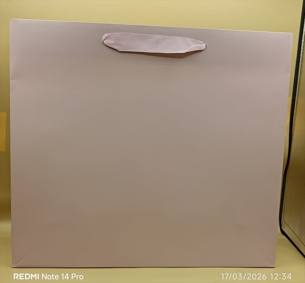 Shopper Lux con Manico in Fettuccia di Cotone Rosa Antico