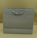 Shopper Lux con Manico in Fettuccia di Cotone Grigio