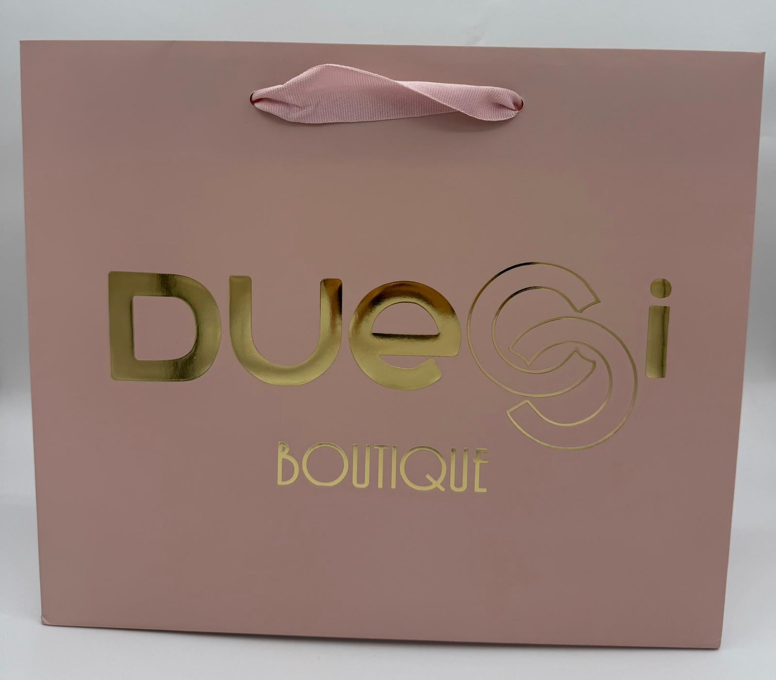 Shopper Lux con Manico in Fettuccia di Cotone Rosa Antico