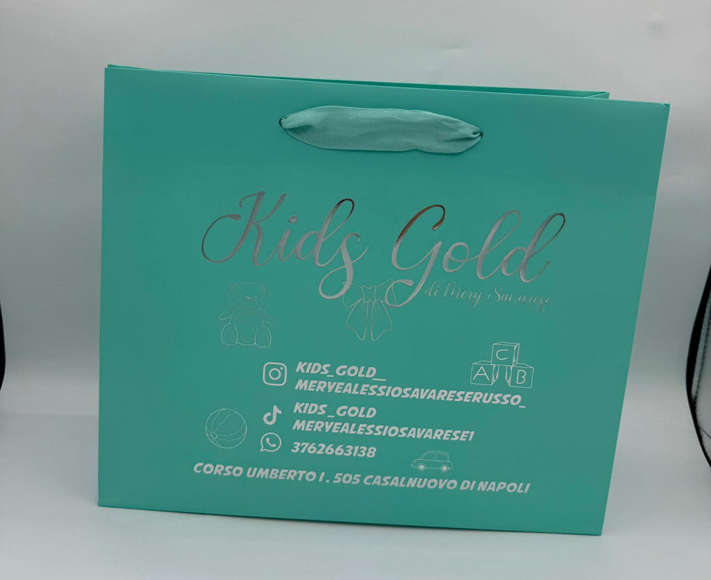 Shopper Lux con Manico in Fettuccia di Cotone Turchese
