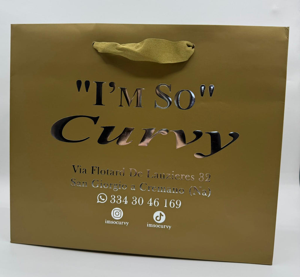 Shopper Lux con Manico in Fettuccia di Cotone Oro