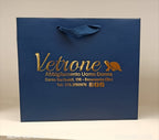 Shopper Lux con Manico in Fettuccia di Cotone Blu