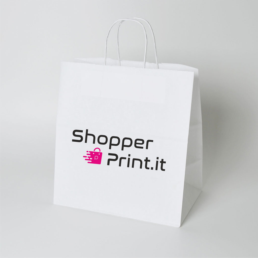 Shopper Take Away Bianca Manico Carta Ritorta