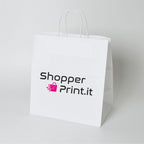 Shopper Take Away Bianca Manico Carta Ritorta