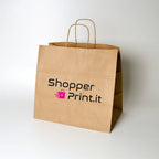 Shopper Take Away Riciclata Avana Manico Carta Ritorta