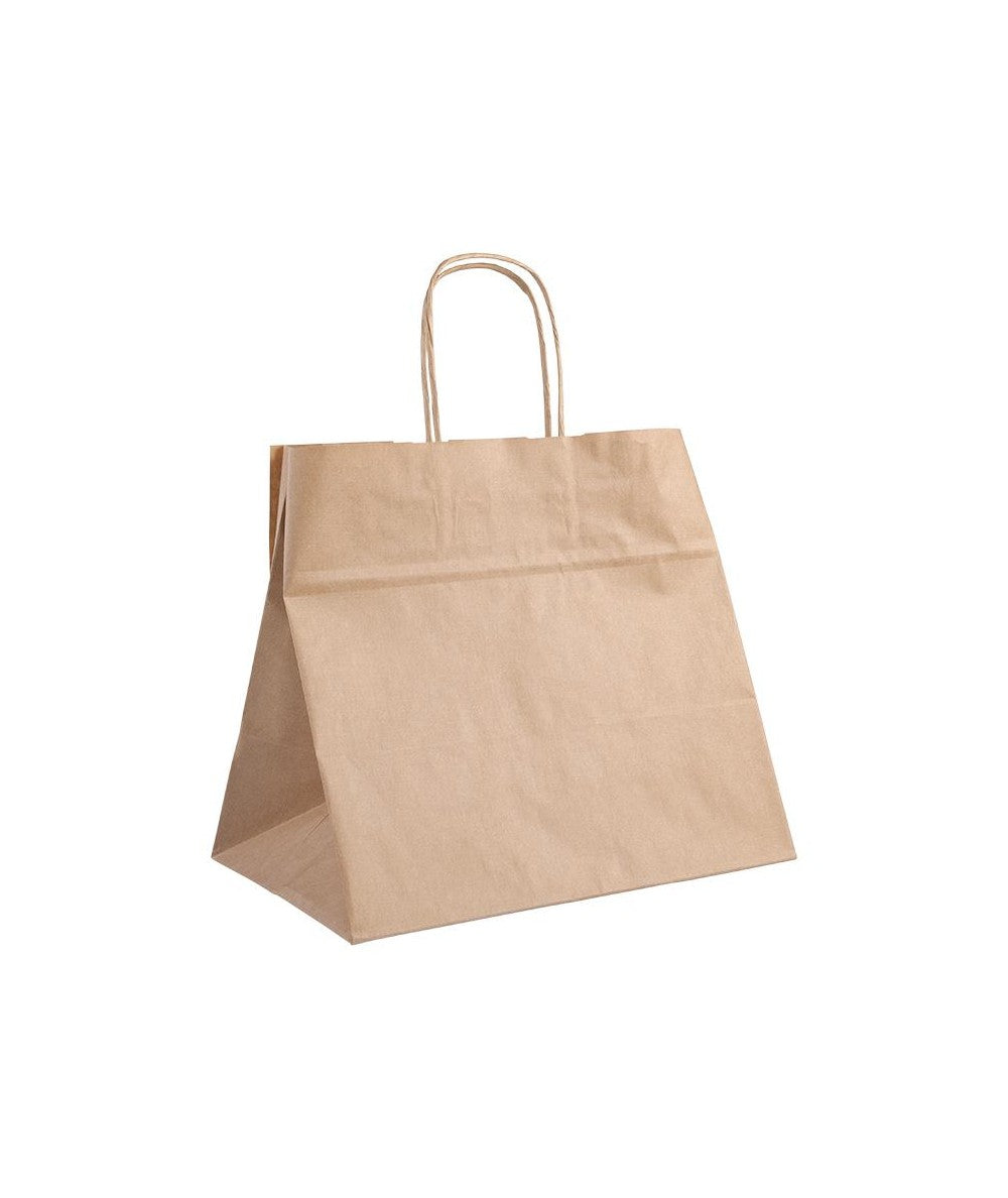 Shopper Take Away Riciclata Avana Manico Carta Ritorta